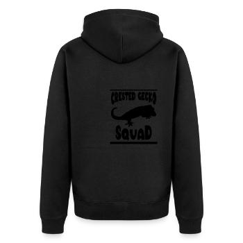 Gecko Squad Lustiges Sprichwort, Zitate über - Unisex Premium Bio Zip Hoodie - Schwarz - Hinten - Nico (187cm)