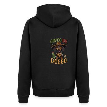 Teckel Cinco de Mayo Cinco de Doggo - Veste à capuche bio Premium Unisexe - noir - Dos - Nico (187cm)
