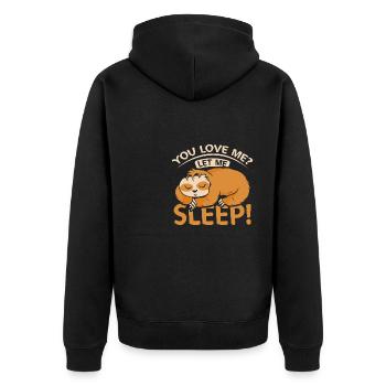 Tu m’aimes, laisse-moi dormir, paresseux - Veste à capuche bio Premium Unisexe - noir - Dos - Nico (187cm)