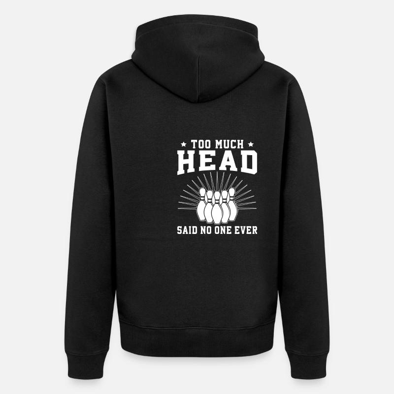 Bowling Balls Design - Unisex Premium Bio Zip Hoodie - Schwarz