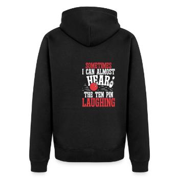 Somtimes je peux presque entendre les dix broches - Veste à capuche bio Premium Unisexe - noir - Dos - Nico (187cm)