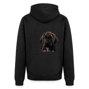 Great Dane Great Dane Dog Dogs Great Dane - Unisex Premium Organic Zip Hoodie - black - Back - Nico (187cm)