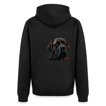 Great Dane Great Dane Dog Dogs Great Dane - Unisex Premium Organic Zip Hoodie - black - Back - Nico (187cm)