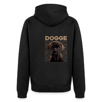 Great Dane Great Dane Dog Dogs Great Dane - Unisex Premium Organic Zip Hoodie - black - Back - Nico (187cm)