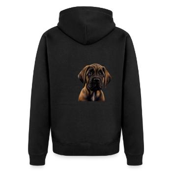 Great Dane Great Dane Dog Dogs Great Dane - Unisex Premium Organic Zip Hoodie - black - Back - Nico (187cm)