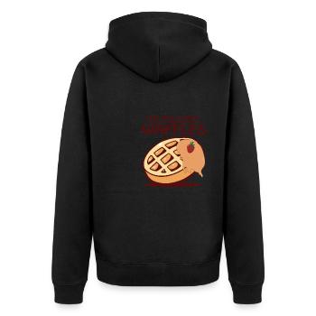 En pensant aux gaufres Delicious Waffle Chef - Veste à capuche bio Premium Unisexe - noir - Dos - Nico (187cm)