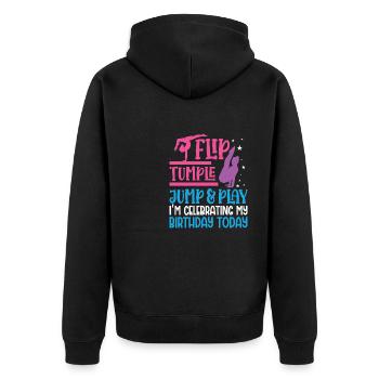 Gymnastique amusante pour les filles - Veste à capuche bio Premium Unisexe - noir - Dos - Nico (187cm)