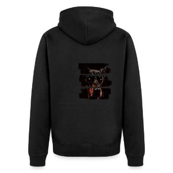 Doberman Dobermans Dog Dogs Puppy Doberman - Unisex Premium Organic Zip Hoodie - black - Back - Nico (187cm)