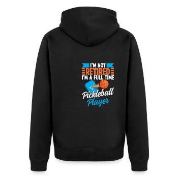 Je ne suis pas un joueur de pickleball à la retraite - Veste à capuche bio Premium Unisexe - noir - Dos - Nico (187cm)