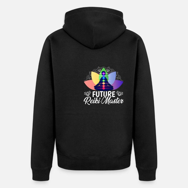 Future Reiki Master - Unisex Premium Bio Zip Hoodie - Schwarz