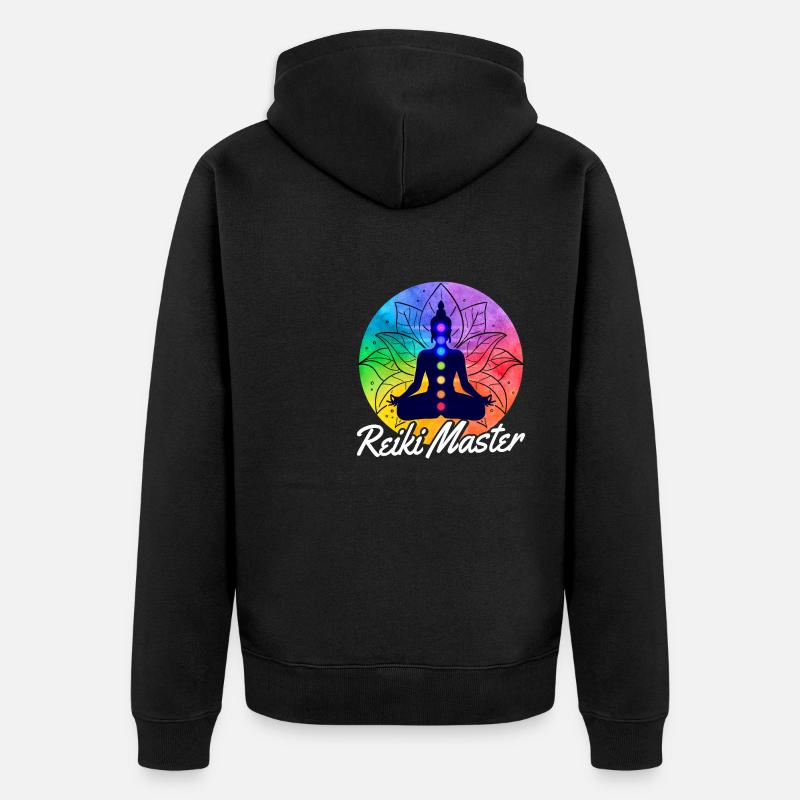 Reiki Master - Unisex Premium Bio Zip Hoodie - Schwarz