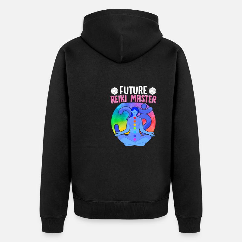 Future Reiki Master - Unisex Premium Bio Zip Hoodie - Schwarz