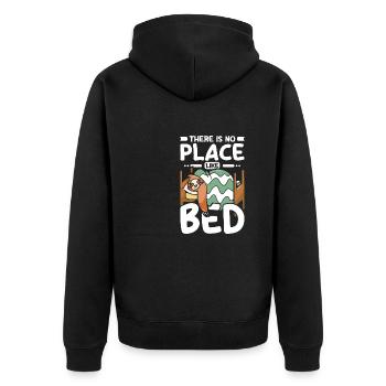 Il n’y a pas d’endroit comme le lit Paresseux - Veste à capuche bio Premium Unisexe - noir - Dos - Nico (187cm)