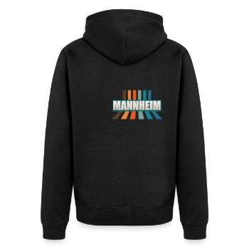 Mannheimerin Mannheimer Mannheim - Unisex Premium Organic Zip Hoodie - black - Back - Nico (187cm)