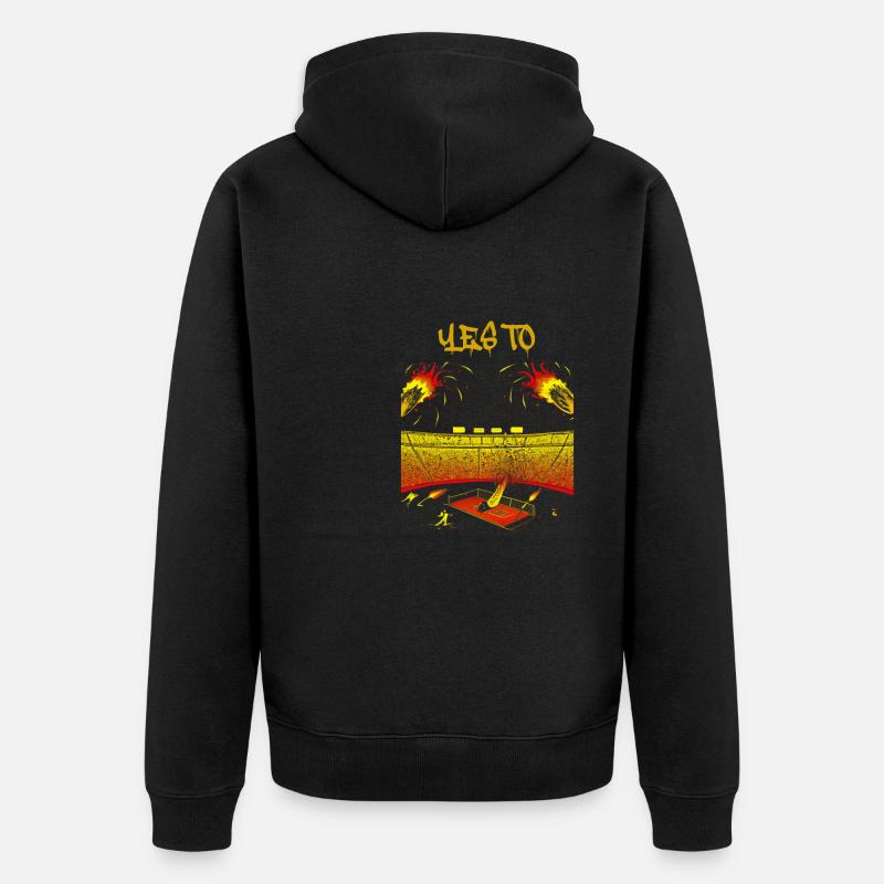 Pyrotechnik Spruch - Unisex Premium Bio Zip Hoodie - Schwarz