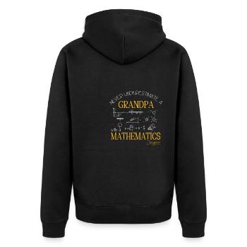 Lustiger Mathe Lehrer Spruch Mathematik - Unisex Premium Bio Zip Hoodie - Schwarz - Hinten - Nico (187cm)