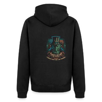 Cthulhu For President, Election 2024 Cosmic Horror - Unisex Premium Organic Zip Hoodie - black - Back - Nico (187cm)