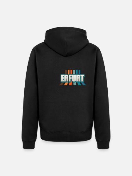 Erfurterin Erfurter Erfurt - Unisex Premium Bio Zip Hoodie - Schwarz
