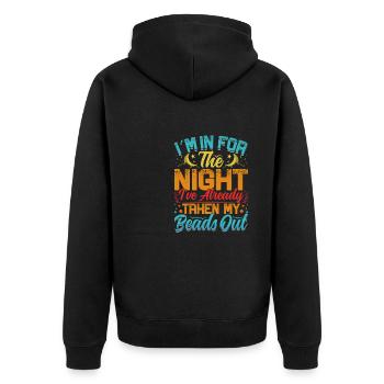 Je suis dans pour la nuit Ive déjà pris - Veste à capuche bio Premium Unisexe - noir - Dos - Nico (187cm)
