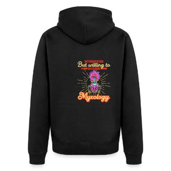 Fungi Ant Insects Biology Biologist School - Unisex Premium Organic Zip Hoodie - black - Back - Nico (187cm)