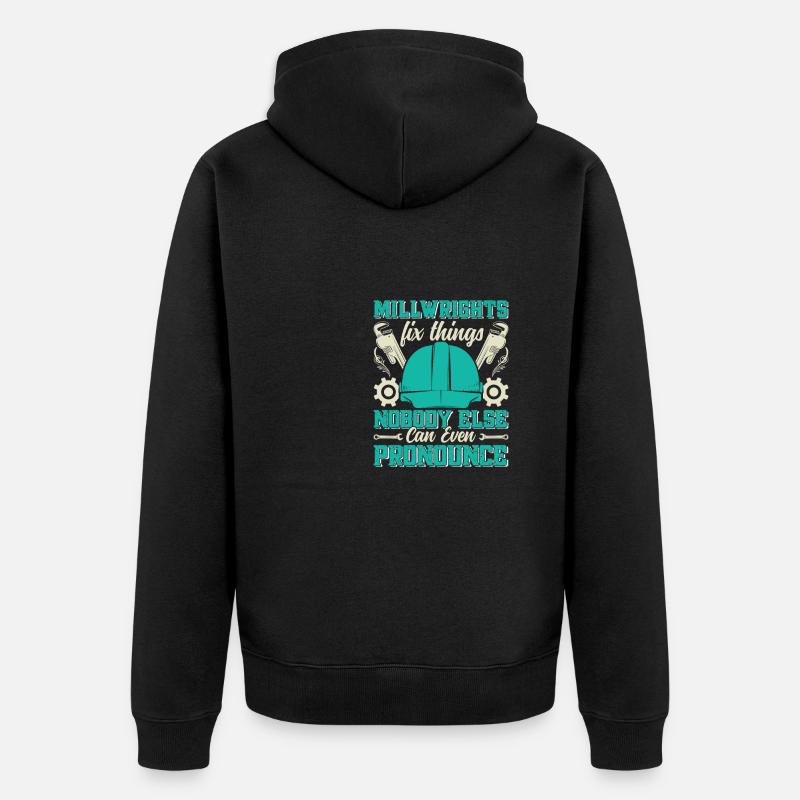 Millwrights Specific Tools - Unisex Premium Bio Zip Hoodie - Schwarz