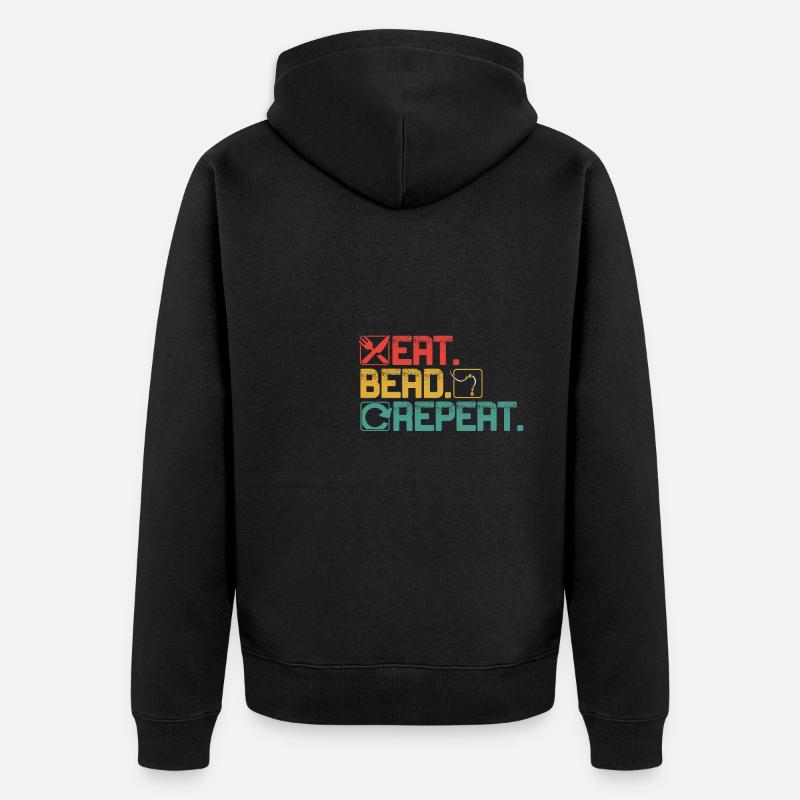 Répétition de perles - Veste à capuche bio Premium Unisexe - noir