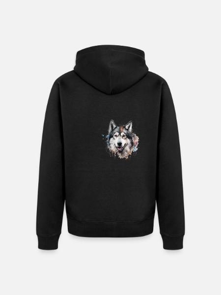 Malamute d’Alaska - Veste à capuche bio Premium Unisexe - noir