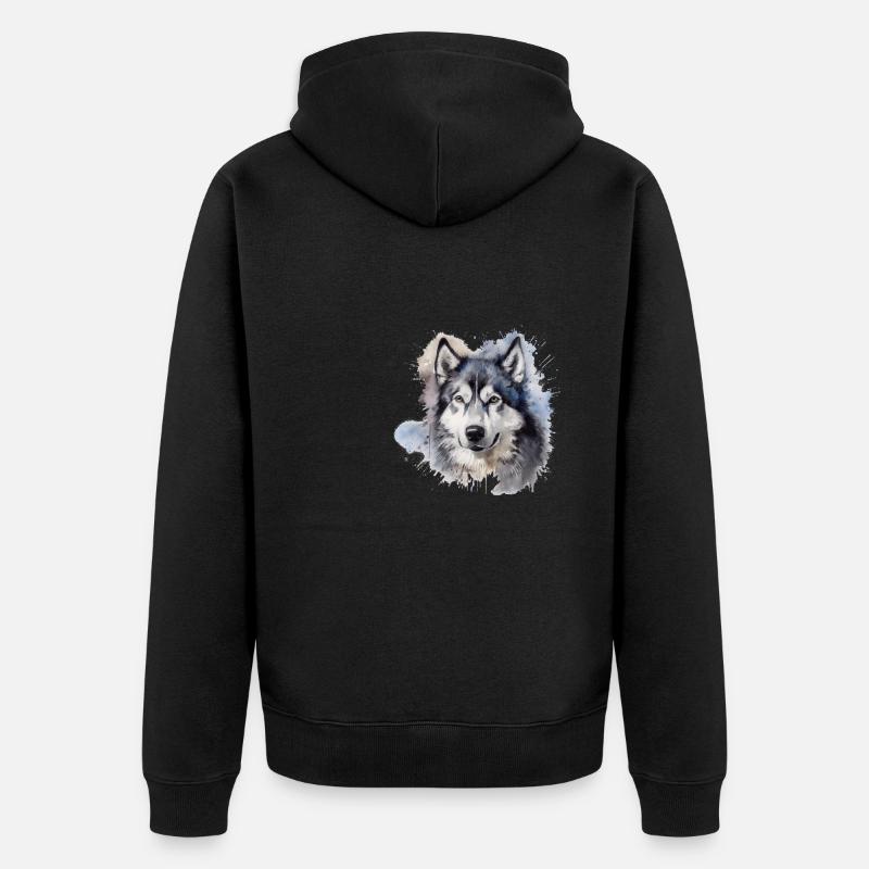Malamute d’Alaska - Veste à capuche bio Premium Unisexe - noir