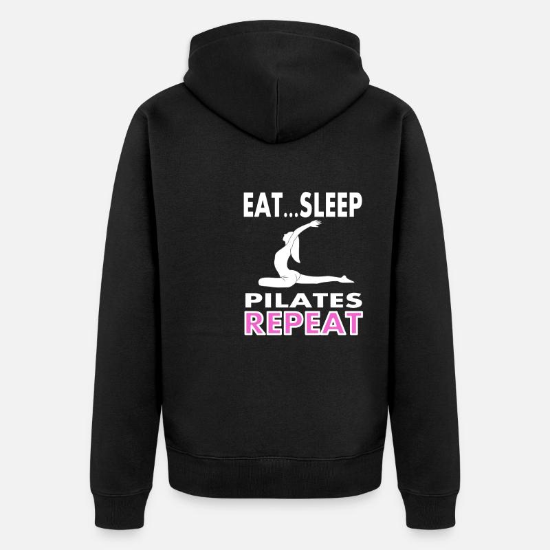 Pilates training Ganzkörpertraining Geschenkidee - Unisex Premium Bio Zip Hoodie - Schwarz