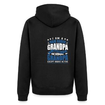 Hommes Je suis un amateur Radio Grand-père Antenne Radio amateur - Veste à capuche bio Premium Unisexe - noir - Dos - Nico (187cm)