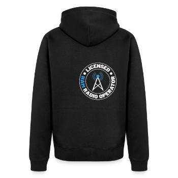 Amateur Radio Channel Licensed Amateur Radio Op - Veste à capuche bio Premium Unisexe - noir - Dos - Nico (187cm)