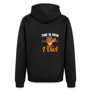 Cool Dabbing Owl Nocturnal Bird Bird Lover C’est - Veste à capuche bio Premium Unisexe - noir - Dos - Nico (187cm)