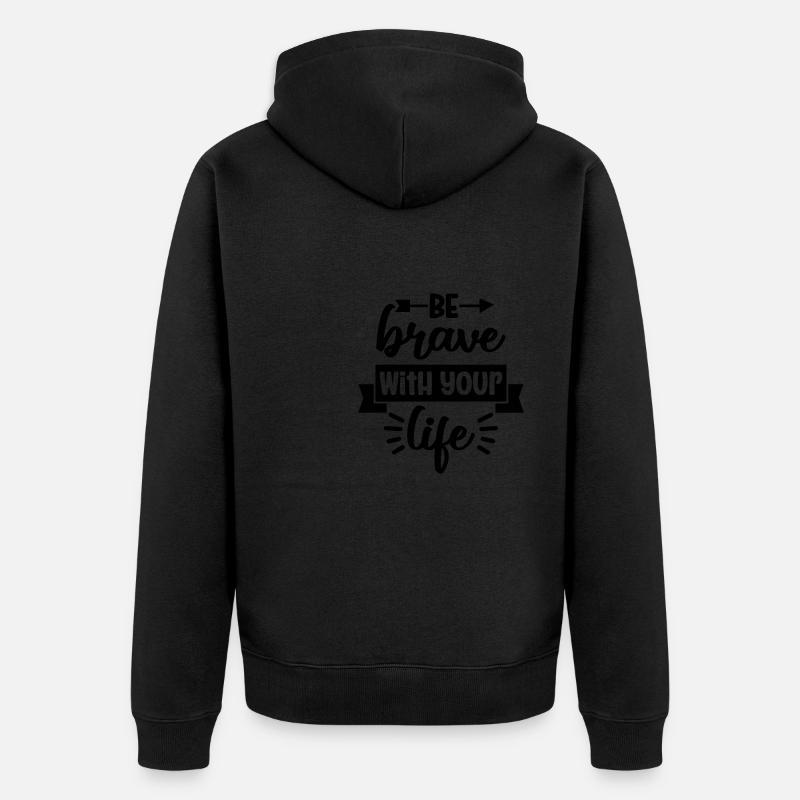 Citations de motivation inspirantes Dictons - Veste à capuche bio Premium Unisexe - noir
