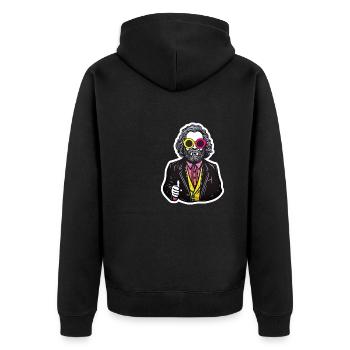 Le communisme a quitté le marxisme Karl Marx - Veste à capuche bio Premium Unisexe - noir - Dos - Nico (187cm)