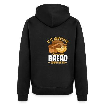 Drôle de vêtements de cuisson au pain aux bananes - Veste à capuche bio Premium Unisexe - noir - Dos - Nico (187cm)