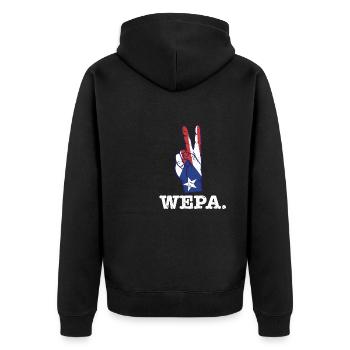 Fière fierté latino-portoricaine Latina Wepa - Veste à capuche bio Premium Unisexe - noir - Dos - Nico (187cm)