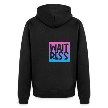 Diner Bar Waitress Waiter - Unisex Premium Organic Zip Hoodie - black - Back - Nico (187cm)