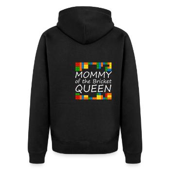 Maman de la reine des briques - Veste à capuche bio Premium Unisexe - noir - Dos - Nico (187cm)