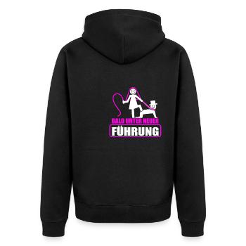 Junggesellenabschied Poltern Polterabend JGA - Unisex Premium Bio Zip Hoodie - Schwarz - Hinten - Nico (187cm)