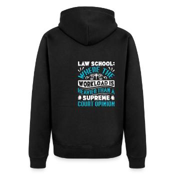 Doctorat Grand Diplôme - Veste à capuche bio Premium Unisexe - noir - Dos - Nico (187cm)