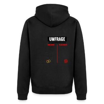 Junggesellenabschied Polterabend JGA Männer - Unisex Premium Bio Zip Hoodie - Schwarz - Hinten - Nico (187cm)