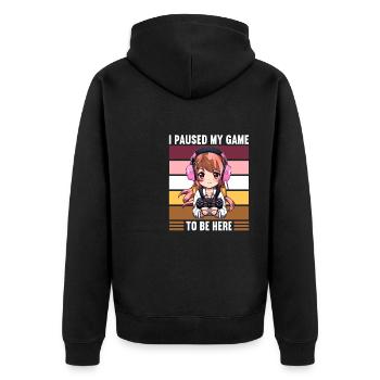 Gaming Console PC Gamer Girl Gamer Girl - Unisex Premium Organic Zip Hoodie - black - Back - Nico (187cm)
