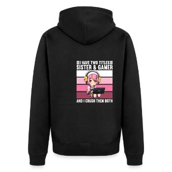 Console de jeu PC Gamer Girl Gamer Girl - Veste à capuche bio Premium Unisexe - noir - Dos - Nico (187cm)