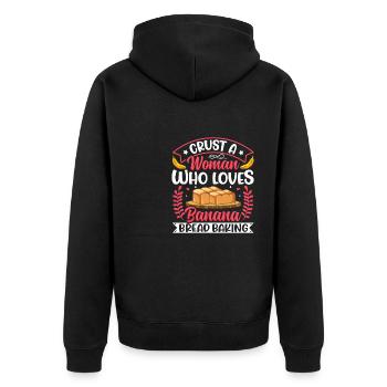 Drôle de vêtements de cuisson au pain aux bananes - Veste à capuche bio Premium Unisexe - noir - Dos - Nico (187cm)