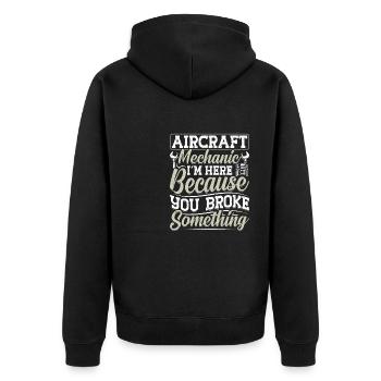 Love Avion aviation - Veste à capuche bio Premium Unisexe - noir - Dos - Nico (187cm)