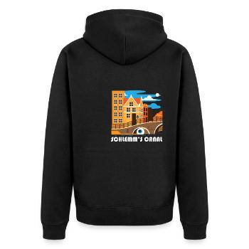 Schlemm's Canal Funny Optometrist Opthalmologist - Unisex Premium Organic Zip Hoodie - black - Back - Nico (187cm)