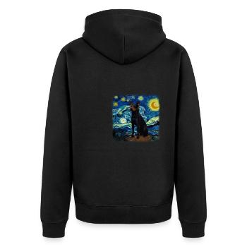 Nuit étoilée australienne Kelpie Van Gogh - Veste à capuche bio Premium Unisexe - noir - Dos - Nico (187cm)