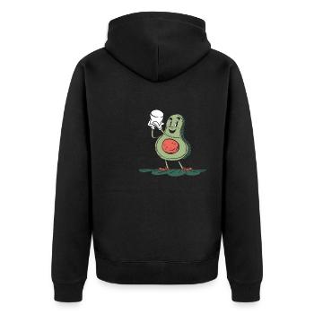 Feu de camp pour enfants Guimauve Mignon Smore Avocat - Veste à capuche bio Premium Unisexe - noir - Dos - Nico (187cm)