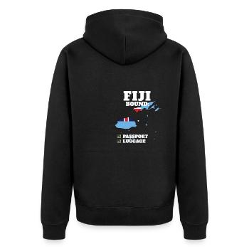 Fidji Bound Country Travel Vacances drapeau fidjien - Veste à capuche bio Premium Unisexe - noir - Dos - Nico (187cm)