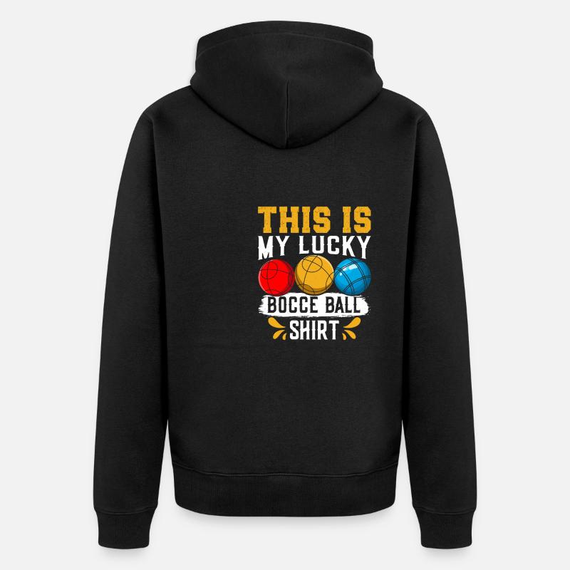 Jeu de pétanque amusant - Veste à capuche bio Premium Unisexe - noir